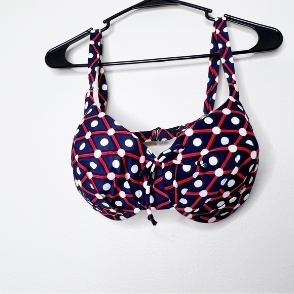 Vintage 1960’s 60’s Bali Bikini Top Underwire Pinup Swimsuit Blue Red Size 36D - Picture 4 of 7